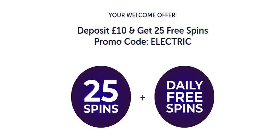 Electric spins casino welcome offer