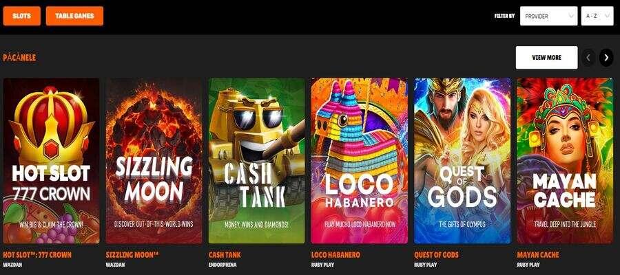 Nitro Casino slots and games