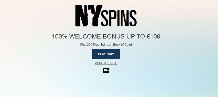 NYSpins Casino sign up bonus