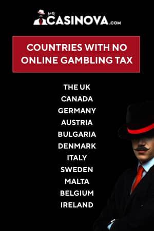 Infographics of countries without online gambling tax