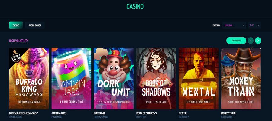 online casino games at neon vegas